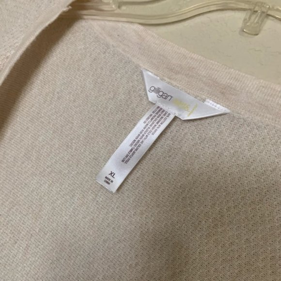 Gilligan Waffle knit open front oatmeal cardigan - Picture 4 of 6